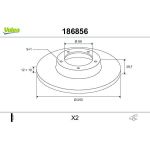 Valeo Bremsscheibe 186856