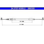 ATE Handbremsseil 24.3727-0355.2 ATE Handbremsseil 24.3727-0355.2