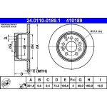 Bremsscheibe Volvo T. 240/260/740/760/940 74-96 24.0110-0189.1 Bremsscheibe Volvo T. 240/260/740/760/940 74-96 24.0110-0189.1