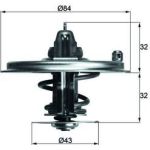 Thermostateinsatz mit Dichtung TX 36 85D Thermostateinsatz mit Dichtung TX 36 85D