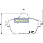 Japanparts Bremsbeläge PA-0653AF Japanparts Bremsbeläge PA-0653AF