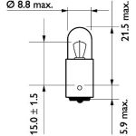 13929CP PHILIPS T4W Glühlampe 24 V 4 W BA9s - 13929CP - l