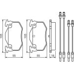 Bosch Bremsbelagsatz 0 986 466 350