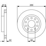 Bosch Bremsscheibe Hinterachse 0 986 479 366 Bosch Bremsscheibe Hinterachse 0 986 479 366