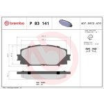 BREMBO Bremsklötze VA P 83 141 BREMBO Bremsklötze VA P 83 141