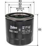 VALEO Ölfilter 586143 VALEO Ölfilter 586143