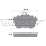TOMEX brakes Bremsbelagsatz, Scheibenbremse TX 11-46 TOMEX brakes Bremsbelagsatz, Scheibenbremse TX 11-46