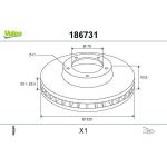 VALEO Bremsscheibe 186731 VALEO Bremsscheibe 186731
