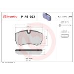 BREMBO Bremsklötze HA P A6 023 BREMBO Bremsklötze HA P A6 023