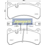 Japanparts Bremsbeläge PA-0210AF Japanparts Bremsbeläge PA-0210AF