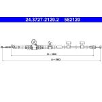 ATE Handbremsseil 24.3727-2120.2 ATE Handbremsseil 24.3727-2120.2