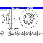 Bremsscheibe Bmw S. 3/X1 3.0 05-15 24.0130-0192.1 Bremsscheibe Bmw S. 3/X1 3.0 05-15 24.0130-0192.1