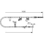 Bosch Handbremsseil links 1987482466 Bosch Handbremsseil links 1987482466