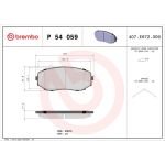BREMBO Bremsklötze VA P 54 059 BREMBO Bremsklötze VA P 54 059