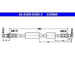 ATE Bremsschlauch 24.5305-0350.3 ATE Bremsschlauch 24.5305-0350.3