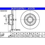 Bremsscheibe Audi S. 80 1.6-2.0 91-96 24.0113-0179.1 Bremsscheibe Audi S. 80 1.6-2.0 91-96 24.0113-0179.1