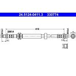 ATE Bremsschlauch 24.5124-0411.3 ATE Bremsschlauch 24.5124-0411.3