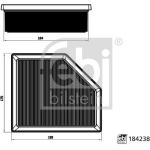 FEBI BILSTEIN Luftfilter 184238 FEBI BILSTEIN Luftfilter 184238