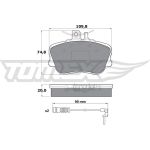 TOMEX brakes Bremsbelagsatz, Scheibenbremse TX 11-461 TOMEX brakes Bremsbelagsatz, Scheibenbremse TX 11-461
