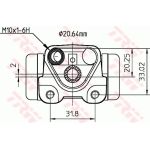 TRW Radbremszylinder BWF291 TRW Radbremszylinder BWF291