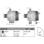 Denso Lichtmaschine DAN1342 Denso Lichtmaschine DAN1342
