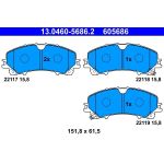 ATE Bremsbelagsatz 13.0460-5686.2 ATE Bremsbelagsatz 13.0460-5686.2
