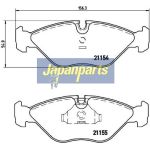 Japanparts Bremsbeläge PA-0414AF Japanparts Bremsbeläge PA-0414AF