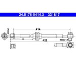 ATE Bremsschlauch 24.5176-0414.3 ATE Bremsschlauch 24.5176-0414.3