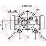 TRW Radbremszylinder BWF153 TRW Radbremszylinder BWF153