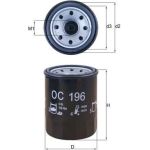 Mahle Original Ölfilter OC 196 Mahle Original Ölfilter OC 196