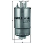MAHLE Kraftstofffilter KL 566 MAHLE Kraftstofffilter KL 566