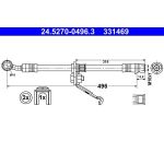 ATE Bremsschlauch 24.5270-0496.3 ATE Bremsschlauch 24.5270-0496.3