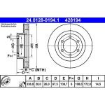 Bremsscheibe Toyota P. Land Cruiser 3.0 D-4D 03-09 24.0128-0194.1 Bremsscheibe Toyota P. Land Cruiser 3.0 D-4D 03-09 24.0128-0194.1