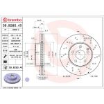 BREMBO Bremsscheibe 09.B280.4X BREMBO Bremsscheibe 09.B280.4X