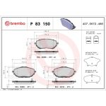 BREMBO Bremsklötze VA P 83 150 BREMBO Bremsklötze VA P 83 150