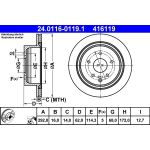 Bremsscheibe Renault T. Koleos 2.0 Dci/2.5 4X4 08 24.0116-0119.1 Bremsscheibe Renault T. Koleos 2.0 Dci/2.5 4X4 08 24.0116-0119.1