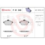 BREMBO Bremsklötze VA P 61 046 BREMBO Bremsklötze VA P 61 046
