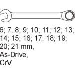 Maul-Ringschl÷ssel 16-Tlg. 6-21mm In Schubladeneinlage YT-5531 Maul-Ringschl÷ssel 16-Tlg. 6-21mm In Schubladeneinlage YT-5531