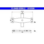 ZUBEHÖRSATZ, SCHEIBENBREMSBELAG 13.0460-0506.2 ZUBEHÖRSATZ, SCHEIBENBREMSBELAG 13.0460-0506.2