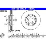 Bremsscheibe Chrysler P. Voyager 2.4-3.8 00-08 24.0128-0147.1 Bremsscheibe Chrysler P. Voyager 2.4-3.8 00-08 24.0128-0147.1