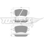 TOMEX brakes Bremsbelagsatz, Scheibenbremse TX 12-97 TOMEX brakes Bremsbelagsatz, Scheibenbremse TX 12-97