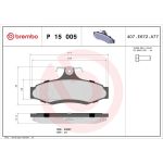 BREMBO Bremsklötze HA P 15 005 BREMBO Bremsklötze HA P 15 005