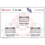 BREMBO Bremsklötze VA P 23 098 BREMBO Bremsklötze VA P 23 098