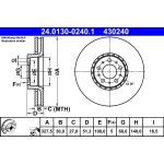 Bremsscheibe Volvo P. Xc90 2.5-4.4 02-14 24.0130-0240.1 Bremsscheibe Volvo P. Xc90 2.5-4.4 02-14 24.0130-0240.1