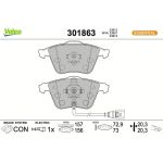 301863 Valeo Bremsbelagsatz 301863 301863 Valeo Bremsbelagsatz 301863