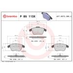 BREMBO Bremsklötze Xtra VA P 85 113X BREMBO Bremsklötze Xtra VA P 85 113X