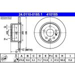 Bremsscheibe Db T. W114/W115/W123/W126 68-91 24.0110-0185.1 Bremsscheibe Db T. W114/W115/W123/W126 68-91 24.0110-0185.1