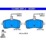 Bremsbelagsatz Peugeot P. 407 1.6-2.0 Hdi 04 13.0460-2891.2 Bremsbelagsatz Peugeot P. 407 1.6-2.0 Hdi 04 13.0460-2891.2