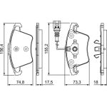 Bremsbelagsatz Vw P. T5 03- Mit Sensor 0 986 494 203 Bremsbelagsatz Vw P. T5 03- Mit Sensor 0 986 494 203