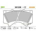 Valeo Bremsbelagsatz 301339 Valeo Bremsbelagsatz 301339